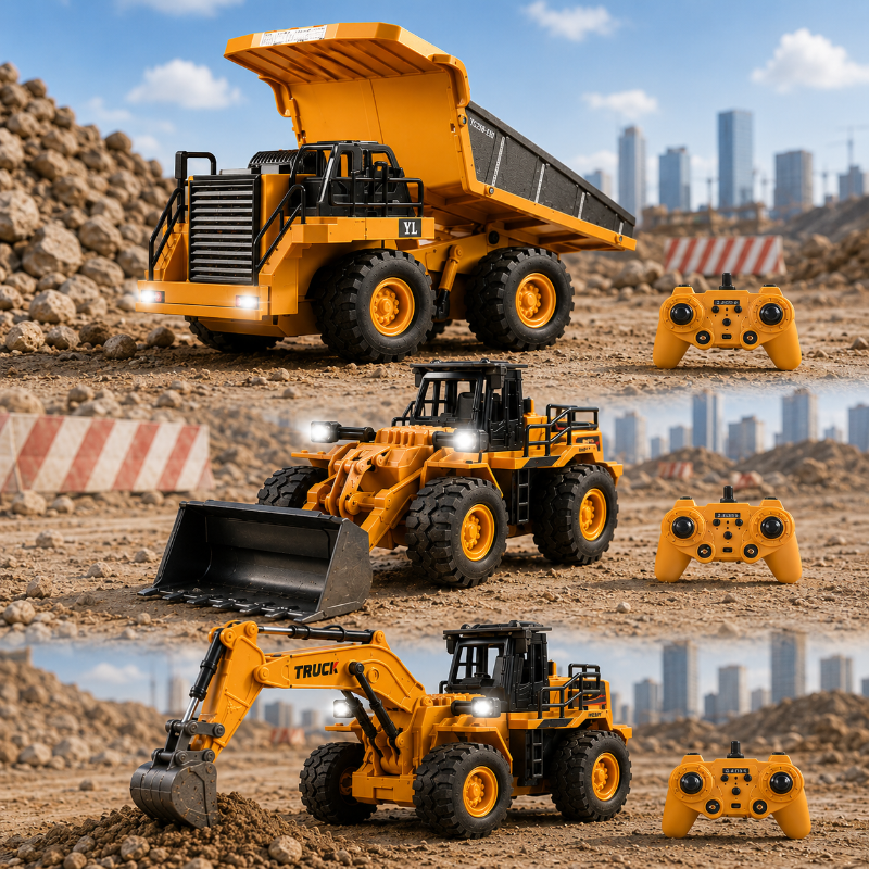 Power Machines – Réaliste et éducatif – Véhicule de chantier télécommandé
