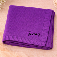 Thumbnail for Personalized Baby Blanket – Douce et unique – Couverture en coton personnalisée et brodée