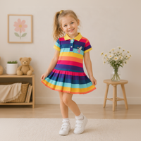 Thumbnail for RainbowBabe – Frais et coloré – Robe polo pour enfant