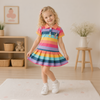 RainbowBabe – Frais et coloré – Robe polo pour enfant