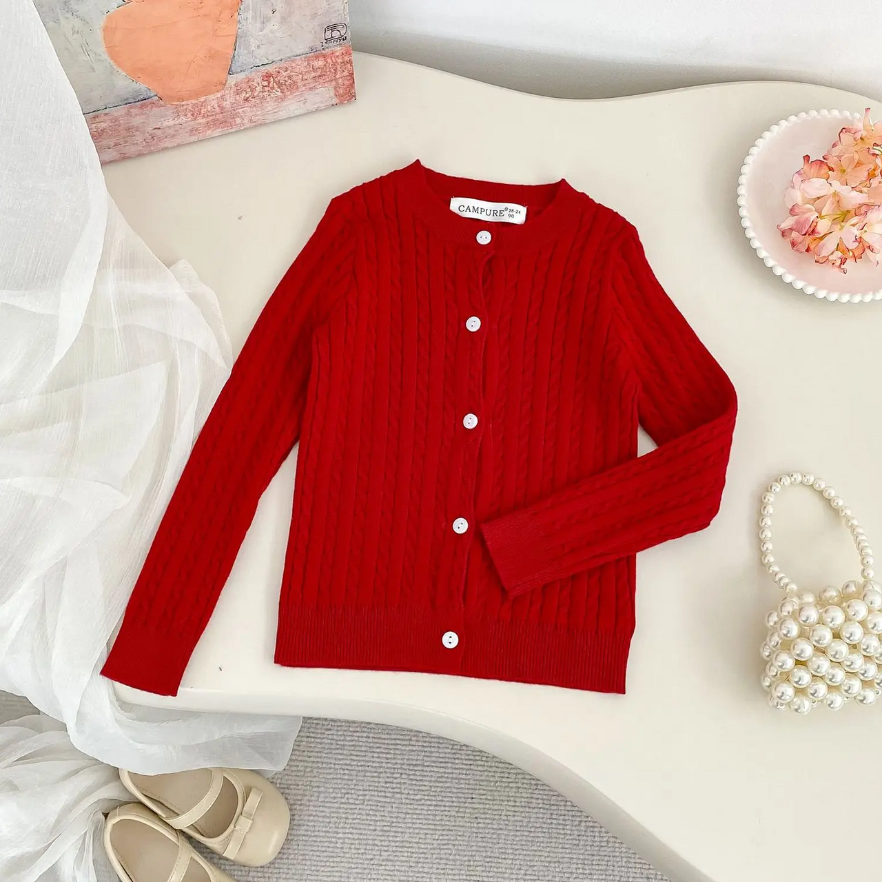 CozyBelle – Élégant et chaleureux – Cardigan tricoté à boutons
