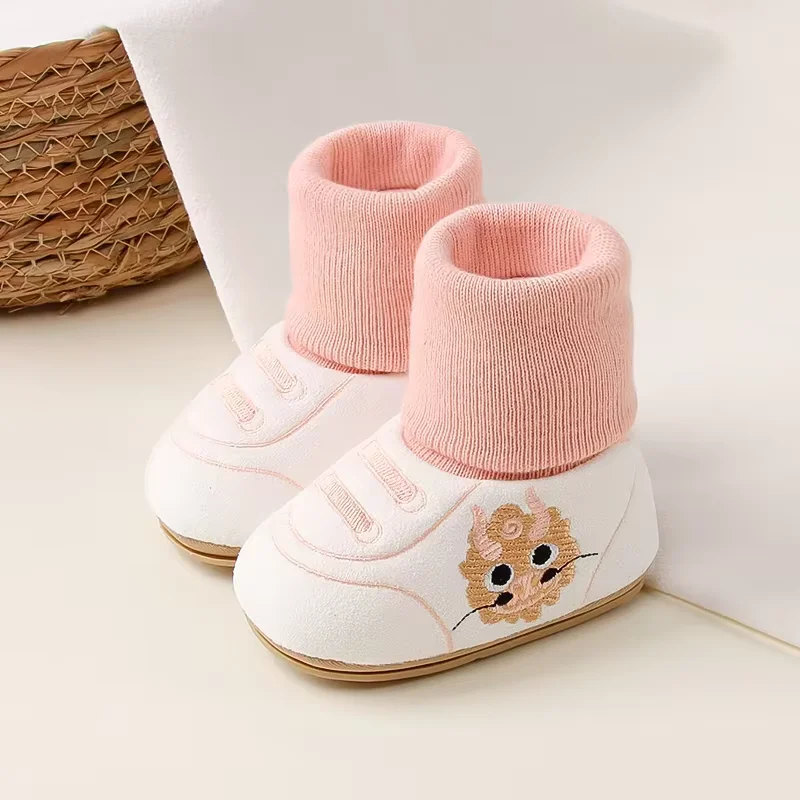LittleCloud – Confortables et pratiques – Chaussures chaudes pour bébés avec chaussette haute