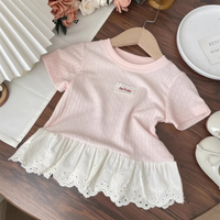 Thumbnail for Polo Premium – Doux et mignon – T-shirt à bordure en dentelle