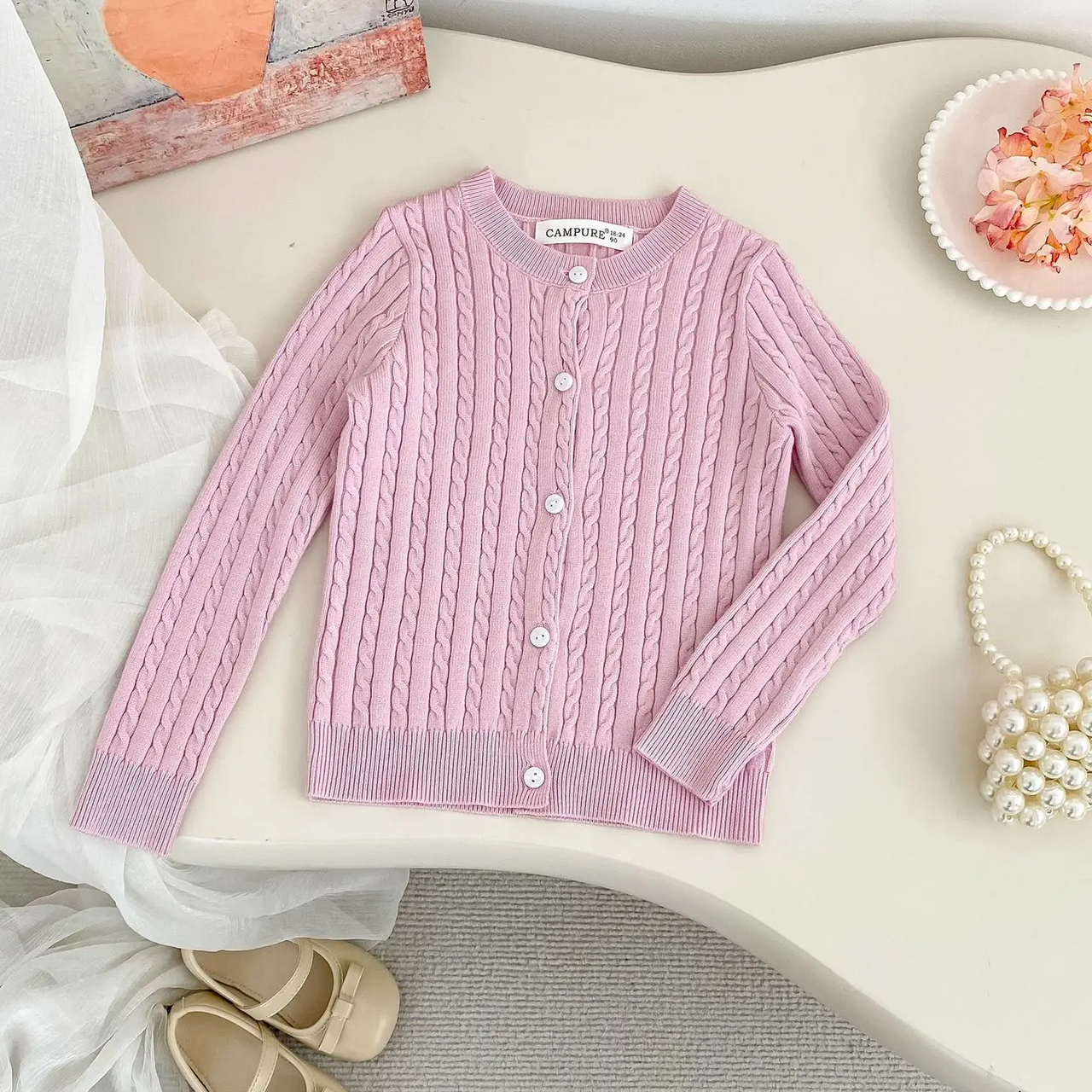 CozyBelle – Élégant et chaleureux – Cardigan tricoté à boutons