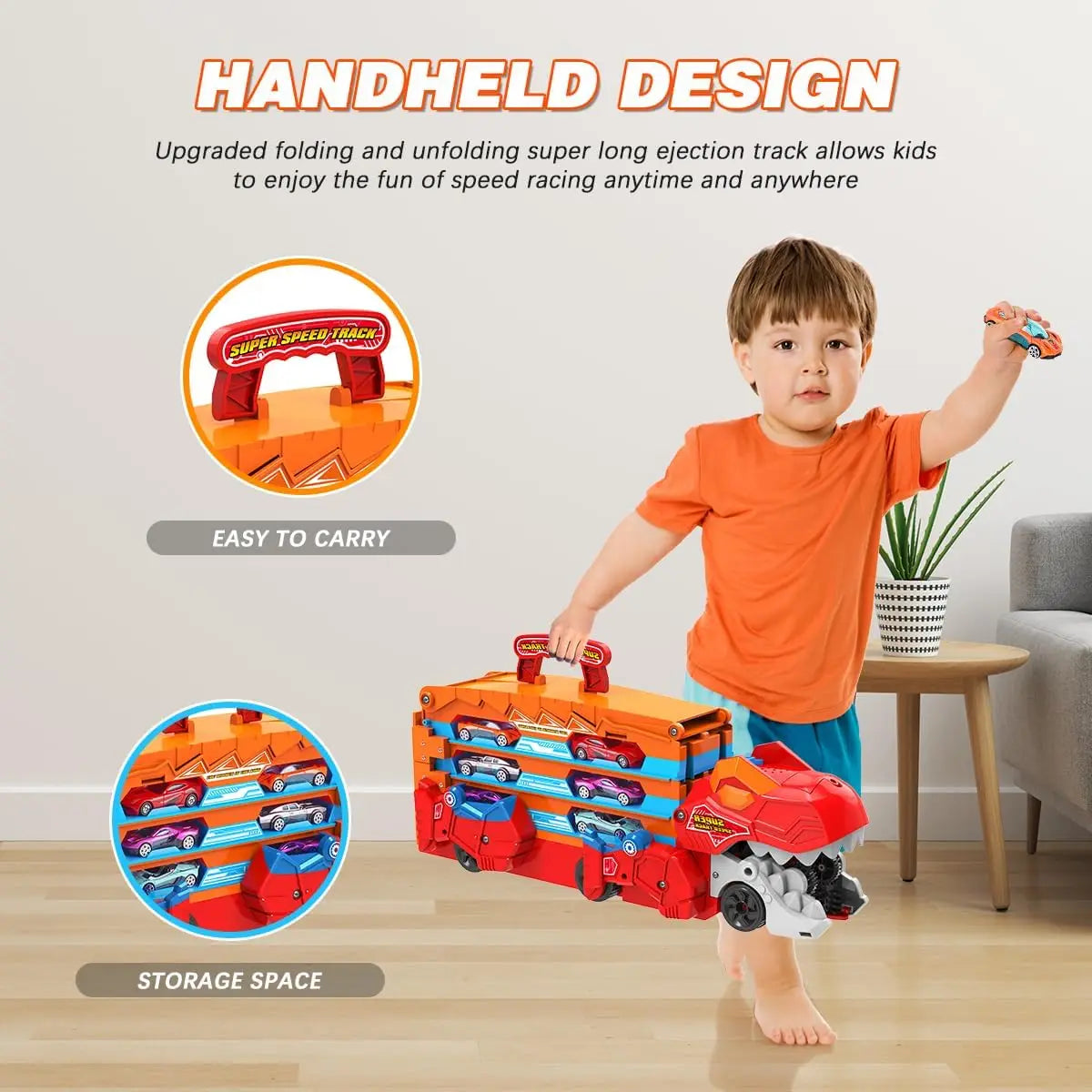 JurassicTruck™ – Robuste et amusant – Chariot de transport pliable Dino