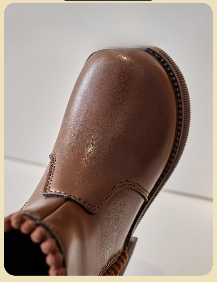 Mini Fashion – Confort et style – Bottines en cuir