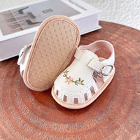 Thumbnail for TinyPetals – Confort et style – Sandales pour bébé avec broderies florales