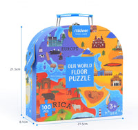 Thumbnail for GeoMap – Éducatif et amusant – Puzzle de sol « Carte du monde »