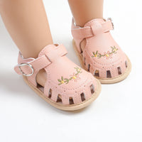 Thumbnail for TinyPetals – Confort et style – Sandales pour bébé avec broderies florales