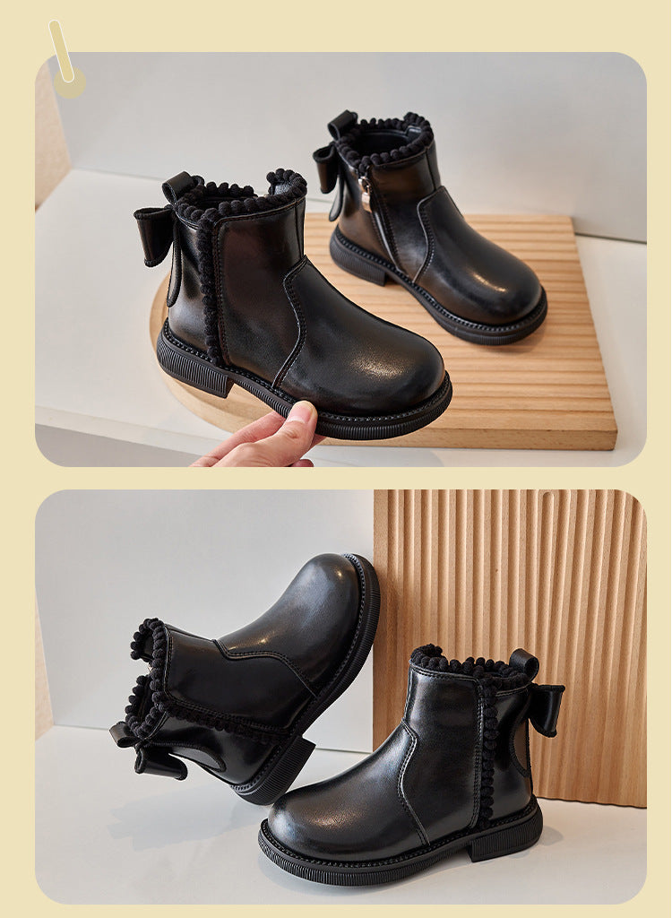Mini Fashion – Confort et style – Bottines en cuir