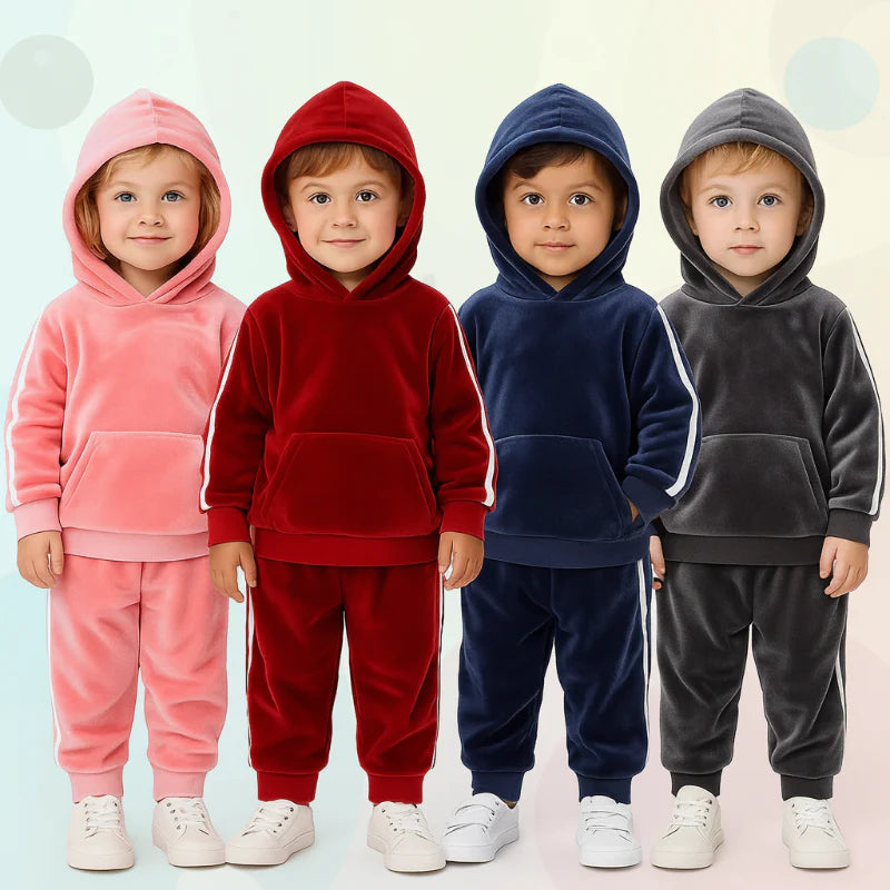 Kids Tales – Chaud et confortable – Survêtement en velours pour enfants
