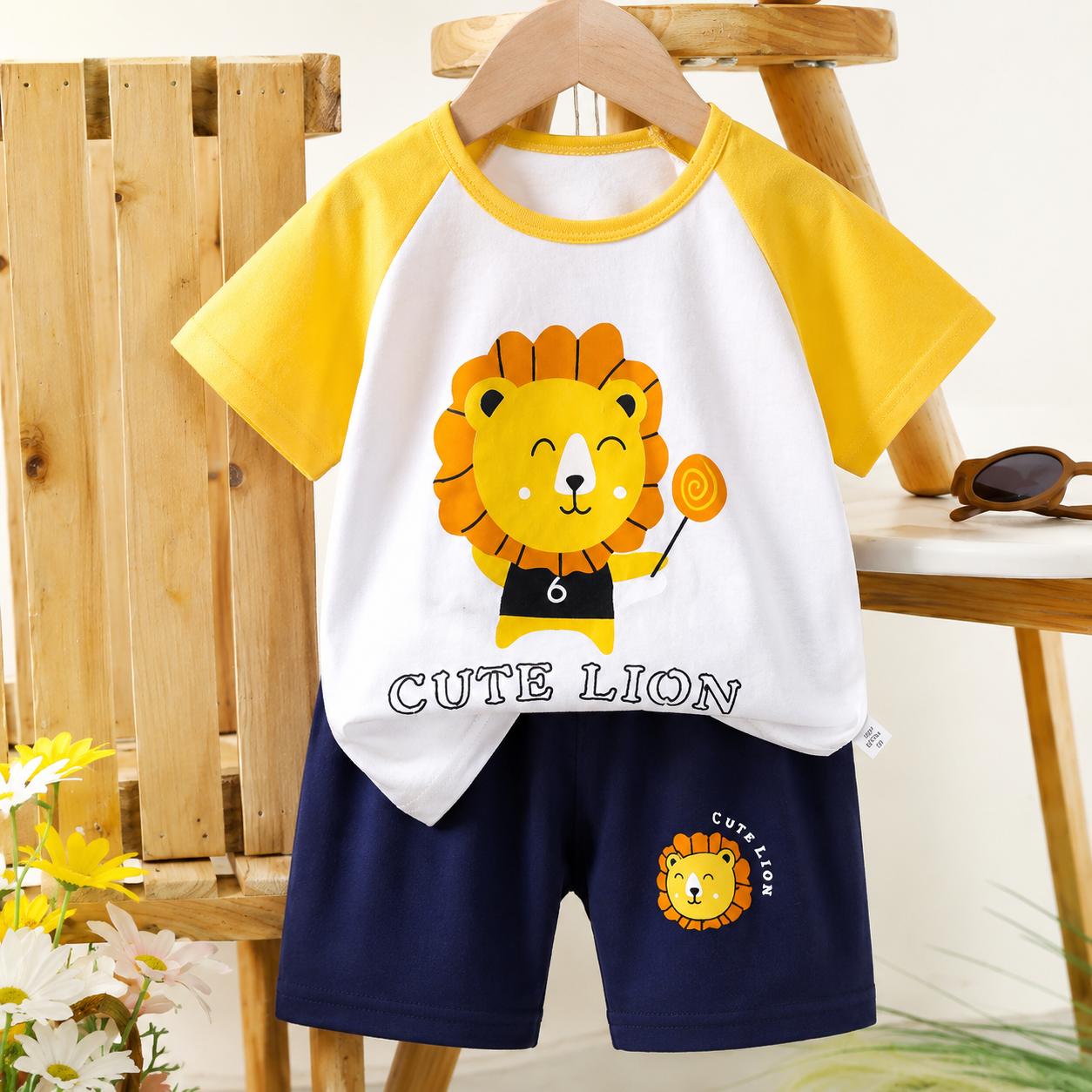 Mini Fashion - Imprimé lion - Ensemble d'été pour garçons