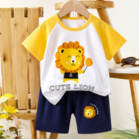 Thumbnail for Mini Fashion - Imprimé lion - Ensemble d'été pour garçons