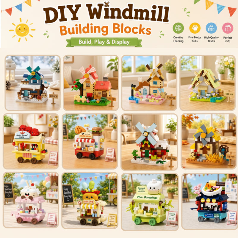 DIY Windmill Building Blocks – Créatif et stimulant – Kit de construction