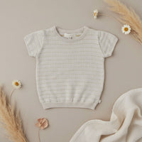 Thumbnail for Bella Knit Top & Skirt – Léger et aéré – Ensemble d'été tricoté pour enfants