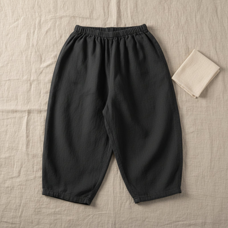 Plaid Cotton Pants – Léger et respirant – Pantalon décontracté style ballon/sarouel