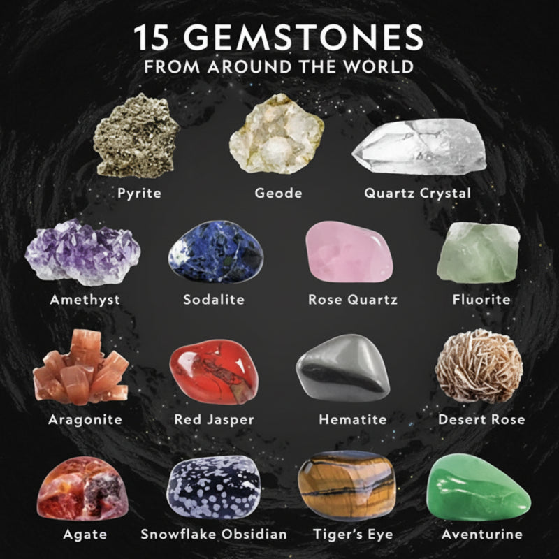 Gemstone Dig Kit – Découverte et apprentissage – Kit de fouilles de cristaux