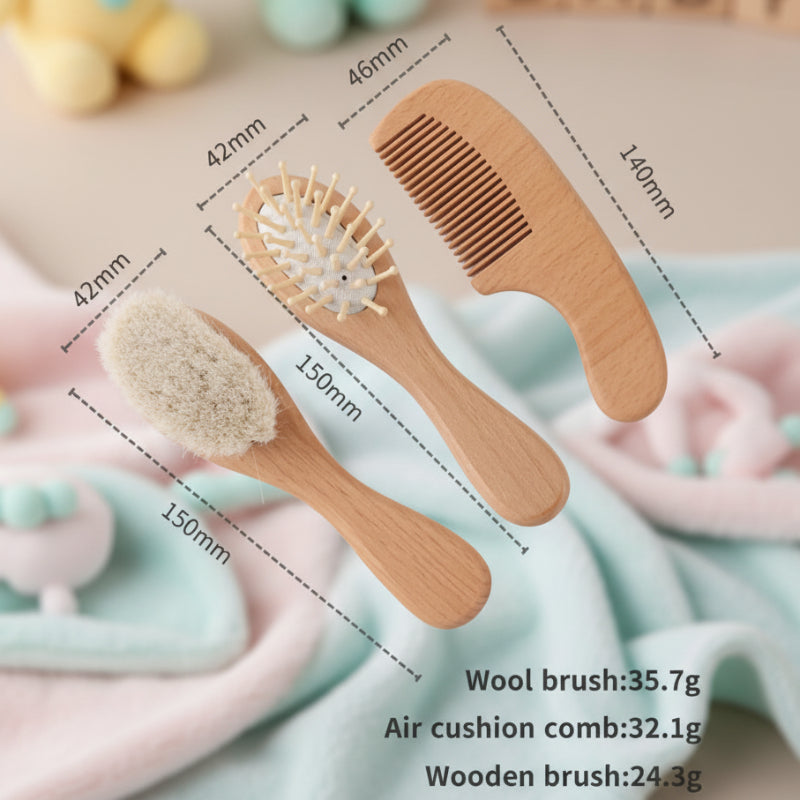 Personalized Hairbrush – Douce et unique – Ensemble de brosses à cheveux personnalisées pour bébé