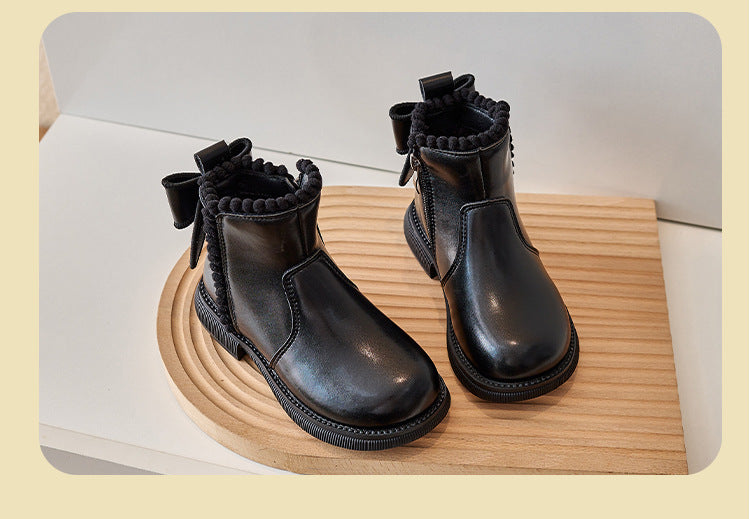 Mini Fashion – Confort et style – Bottines en cuir