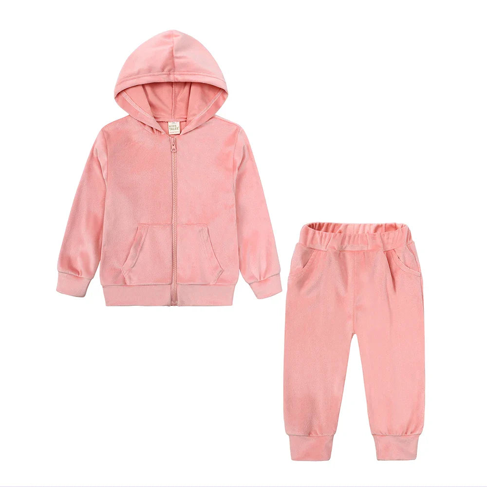 Kids Tales – Chaud et confortable – Survêtement en velours pour enfants