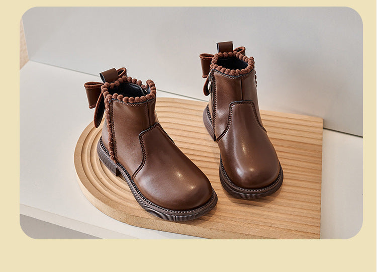 Mini Fashion – Confort et style – Bottines en cuir