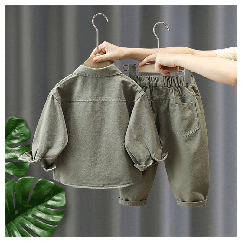 LittleExplorer – Confortable et robuste – Ensemble pantalon et chemise pour enfant