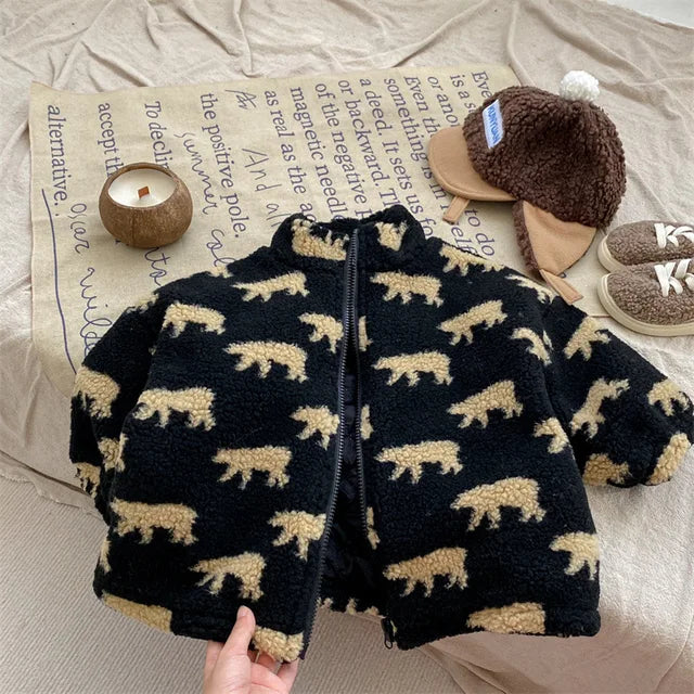 Mini Fashion  – Extra doux et chaud – Gilet polaire oursons