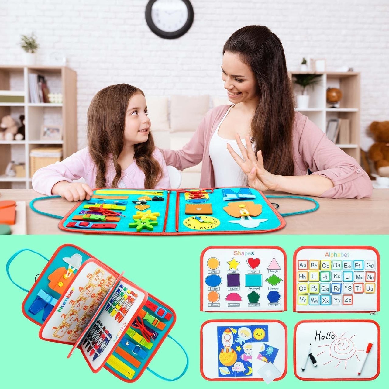 Sensory Book Board™ - Explorer et apprendre - Livre sensoriel