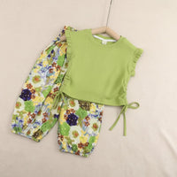 Thumbnail for Sleeveless Tops & Pants – Douceur et élégance – Ensemble d'été pour enfants