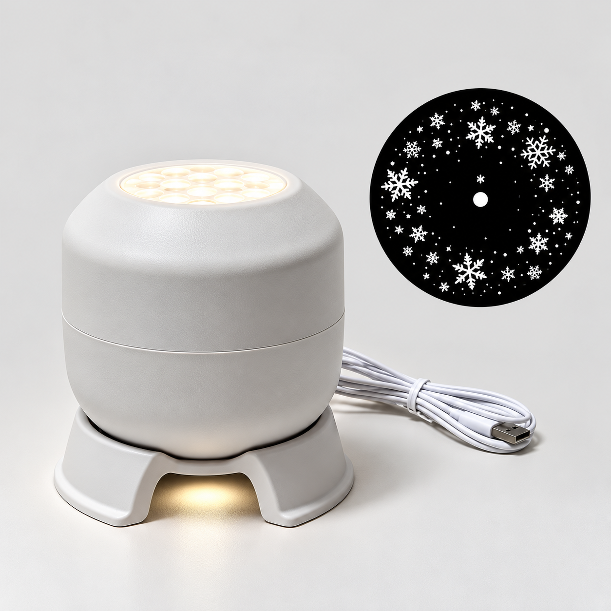 FrostyLight – Magique et plein d'ambiance – Lampe de projecteur rotative (Noël et Halloween)