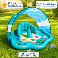 Thumbnail for SplashPlay – Sécurité et plaisir – Piscine pour bébés avec pare-soleil