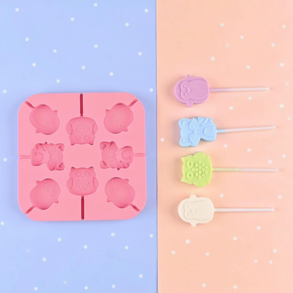 SweetPop – Des friandises saines – Lot de moules à sucettes en silicone
