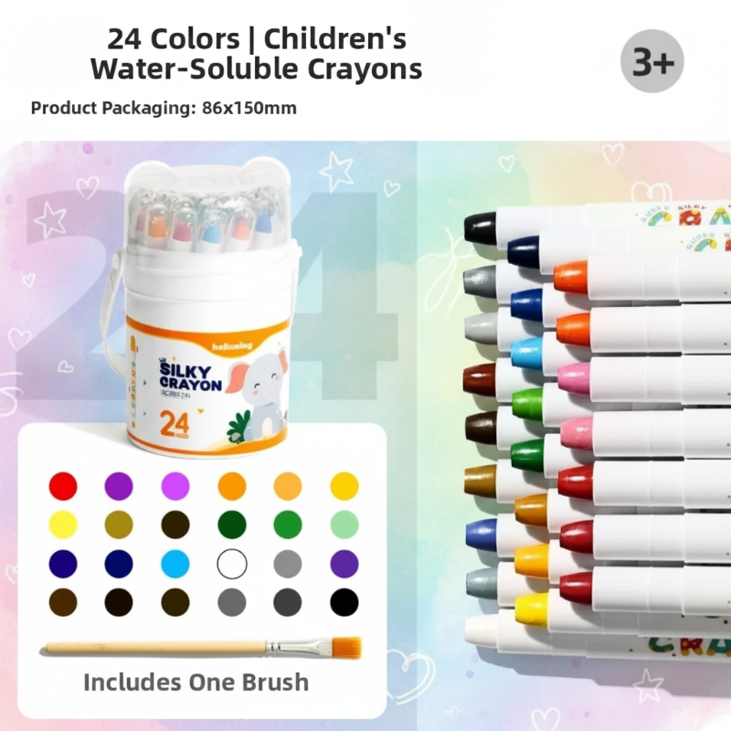 TinyArt – Éducatif et sûr – Kit de feutres lavables et solubles dans l'eau