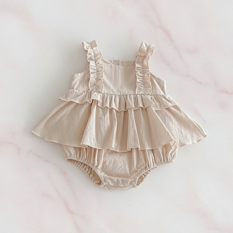 TinyBloom – Mignon et tout doux – Robe à volants pour bébé et tout-petit