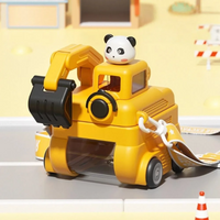Thumbnail for TinyExcavators – Unique et fonctionnelle – Bouteille d'eau « pelleteuse » avec paille