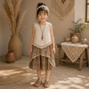 TinyTrends – Boho chic et mignon – Haut au crochet et jupe à carreaux