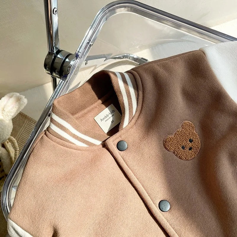 Mini Fashion™ - Velours Côtelé Style Baseball - Manteau d'Hiver pour Tout-Petit