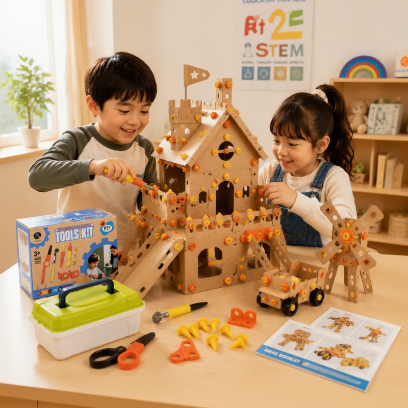 ToolMaster – Le kit d'outils idéal pour les amateurs de bricolage en carton – Kit d'outils pour enfants
