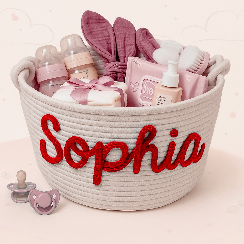 CuddleBasket – Adorable et personnel – Panier à langer personnalisé