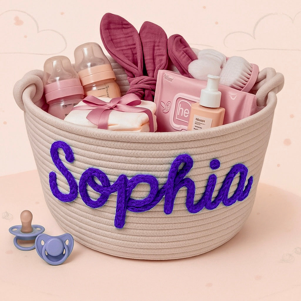 CuddleBasket – Adorable et personnel – Panier à langer personnalisé