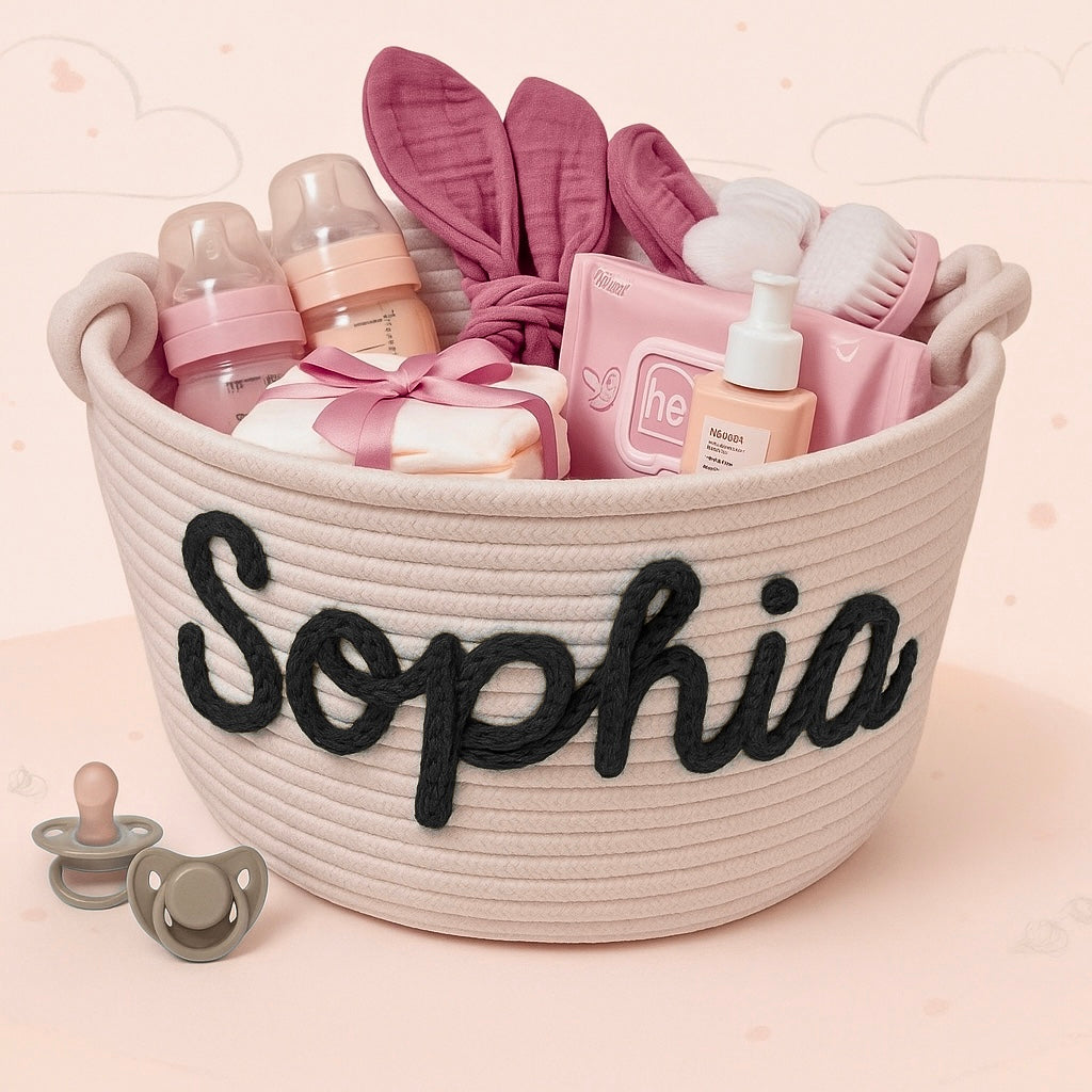 CuddleBasket – Adorable et personnel – Panier à langer personnalisé