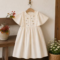 Thumbnail for Sleeveless Dress – Élégante et confortable – Robe à col en dentelle
