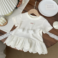 Thumbnail for Polo Premium – Doux et mignon – T-shirt à bordure en dentelle