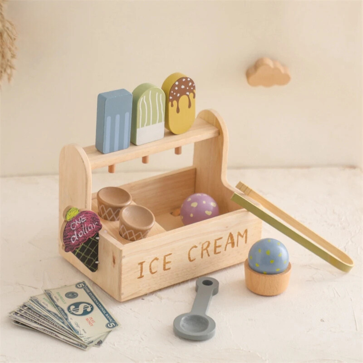 Woods™ - Petits Maîtres Glaciers - Set de Jouets en Bois pour Glaces