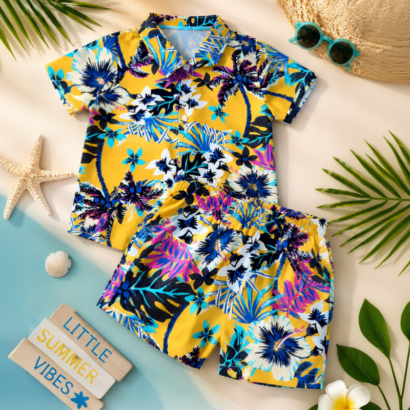 Mini Fashion - Frais et joyeux - Ensemble floral pour garçons