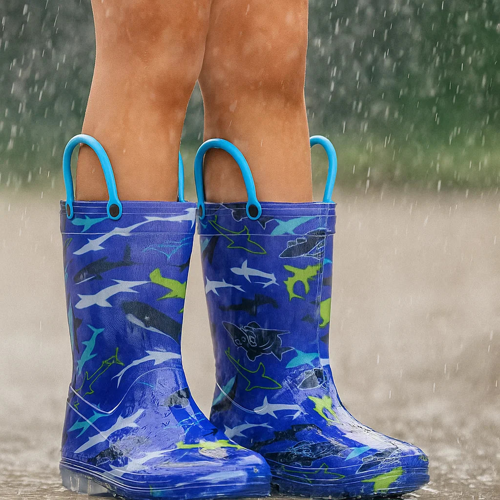 RainySteps – Faciles à enfiler et imperméables – Bottes de pluie avec imprimé et boucle