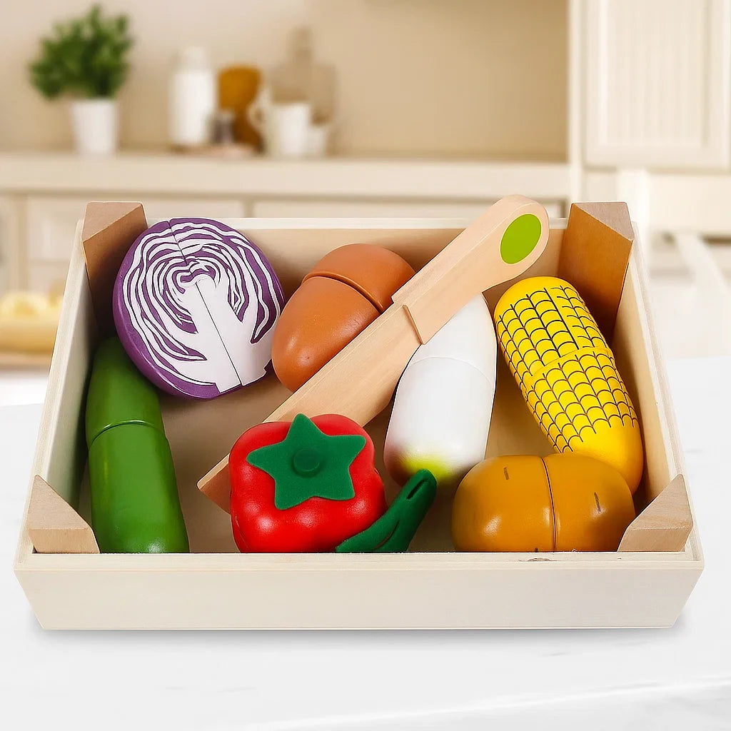 MiniChef – Amusant et créatif – Set de jeu magnétique en bois pour la cuisine