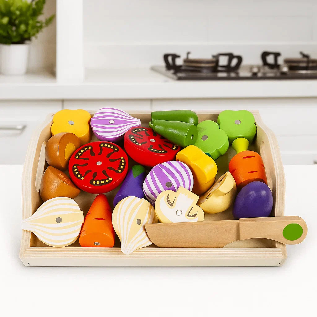 MiniChef – Amusant et créatif – Set de jeu magnétique en bois pour la cuisine