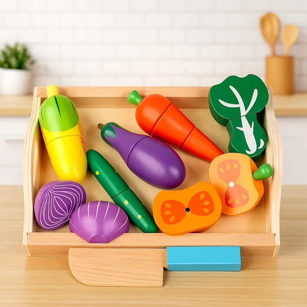 MiniChef – Amusant et créatif – Set de jeu magnétique en bois pour la cuisine