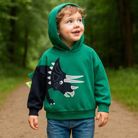 Thumbnail for DinoStyle – Chaud et respirant – Sweat à capuche avec imprimé Triceratops